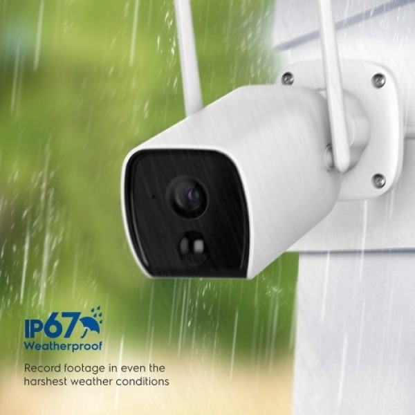 1080P Wireless Security Camera  Rechargeable Battery Powered Home Surveillance Camera with Smart Night Vision, PIR Motion Detect