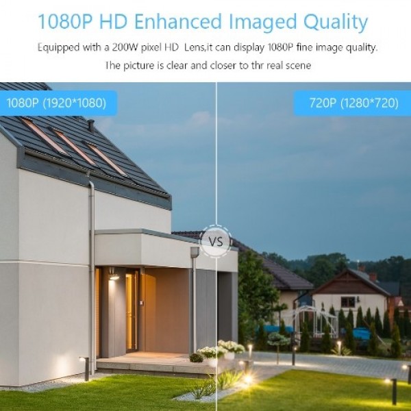 Full HD 1080P Security Cameras 2MP Outdoor Waterproof Wireless WiFi PTZ  Camera with Night Vision Motion Detection Two-way Audio