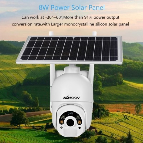 Solar Security Camera 1080P HD Outdoor Wireless WiFi PTZ Surveillance Camera