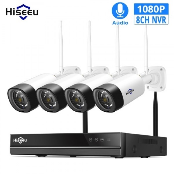 4 Channel 2MP Wireless WiFi Security Camera System