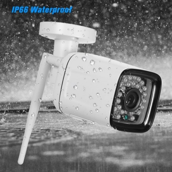 1080P HD Bullet 2.0MP 30pcs Infrared LED Lights Weatherproof Wireless IP Camera