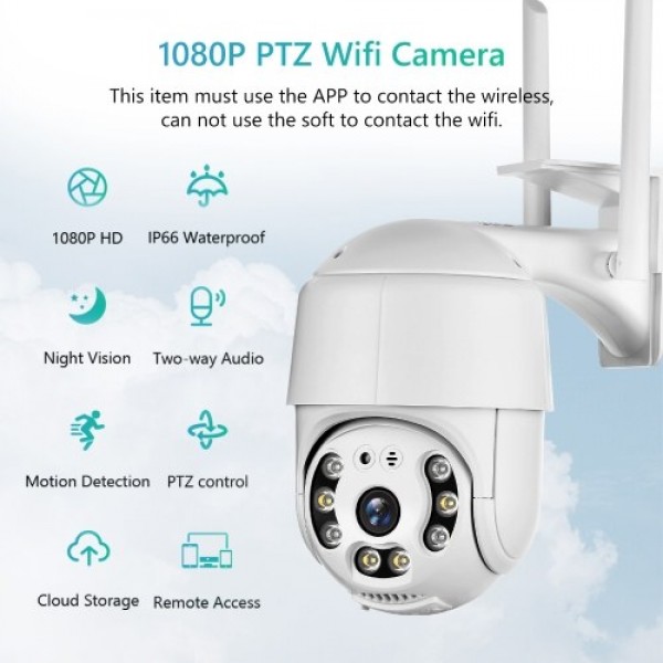 Outdoor PTZ Security Camera 1080P Home Surveillance Camera