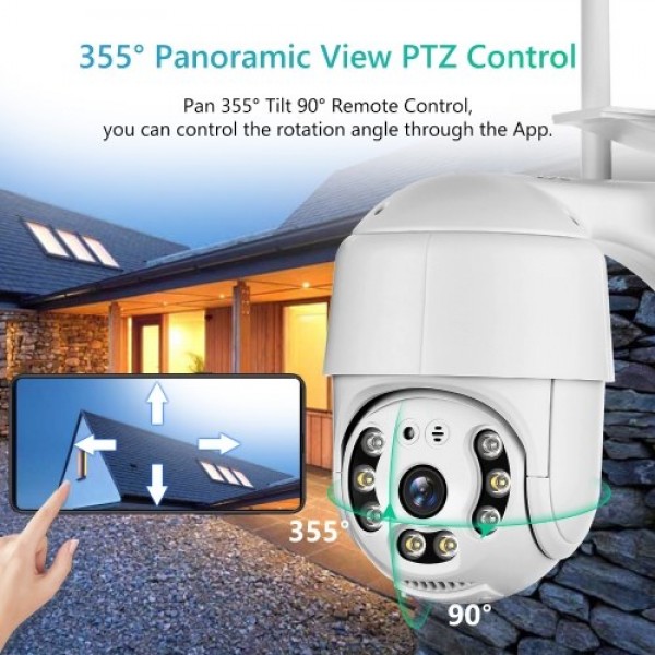 Outdoor PTZ Security Camera 1080P Home Surveillance Camera