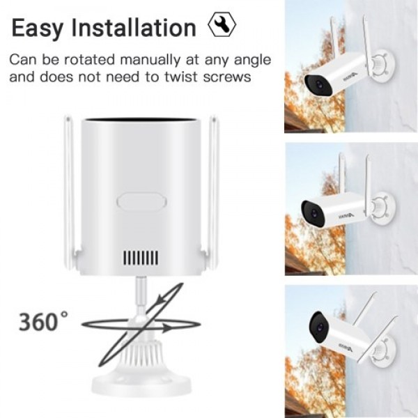 5MP Super HD Wireless WiFi Security Camera Outdoor IP66 Waterproof Surveillance Camera with Night Vision Motion Detection Remote