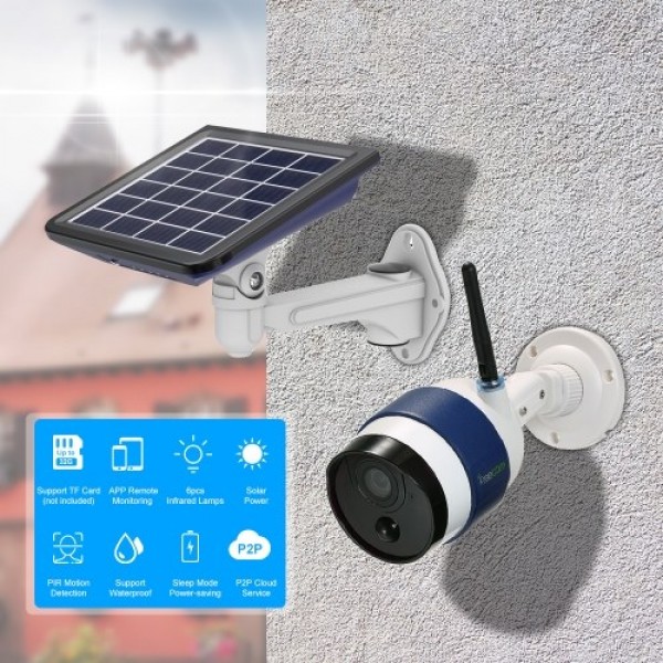 FREECAM C340 Wireless HD 720P WiFi Solar Powered IP Security Camera