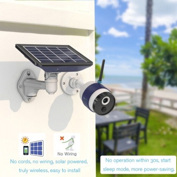 FREECAM C340 Wireless HD 720P WiFi Solar Powered IP Security Camera