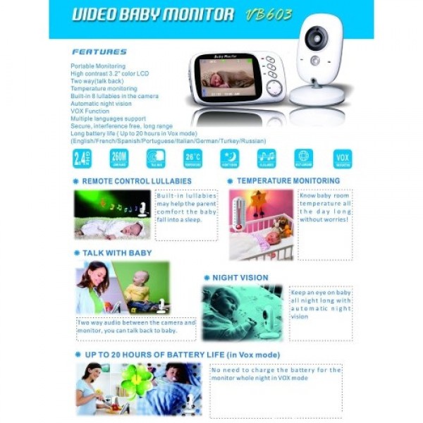 VB603 Intelligent Digital No Wire Infant Monitor