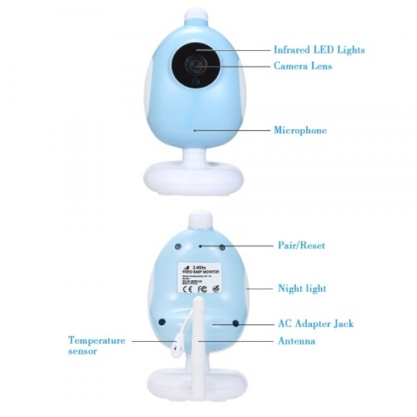 2.4in 2.4GHz Wireless Baby Monitor + Camera