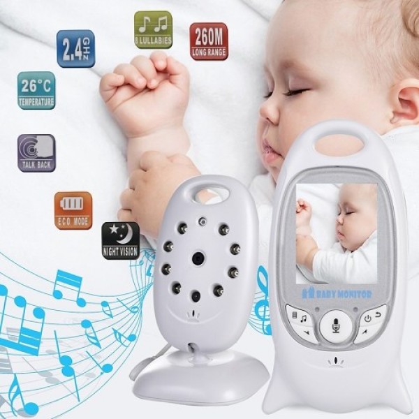 VB601 Video Baby Monitor Wireless Wifi Camera 2 Inches LCD Display Two Way Audio Talk Auto Night Vision Baby/Pet/Home Security C