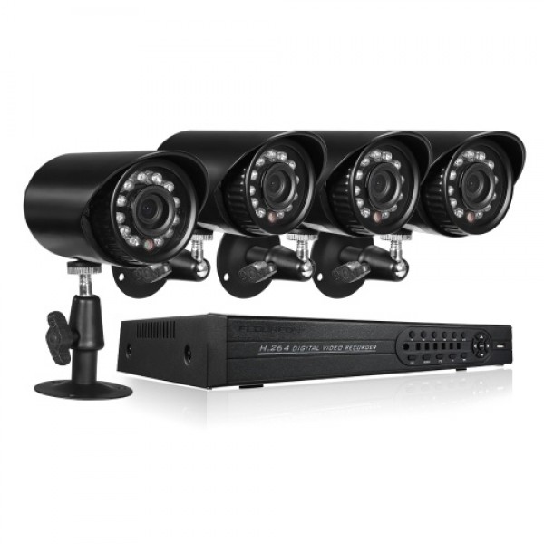 4CH 1080P Hybrid 5-in-1 DVR CCTV Camera System