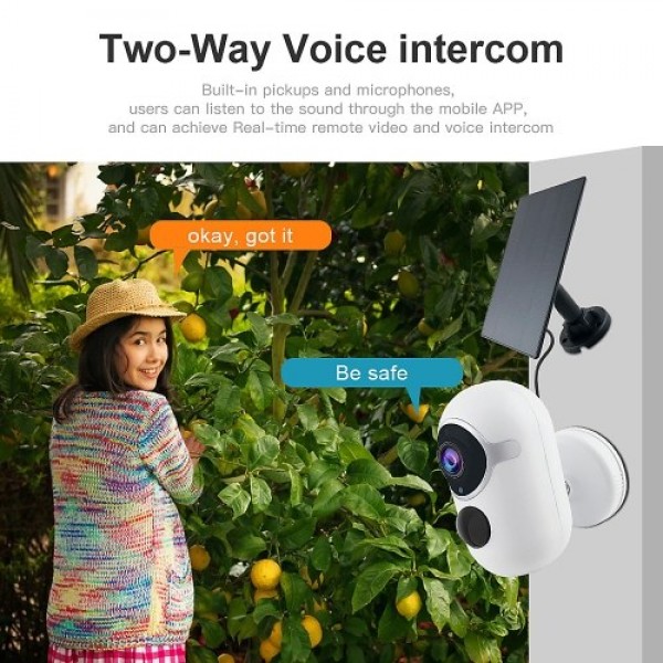 2MP WiFi Battery Security Camera  Wireless 1080P Home Surveillance Camera