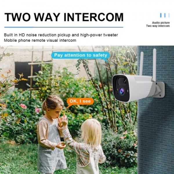 2MP WiFi Battery Security Camera  Wireless 1080P Home Surveillance Camera