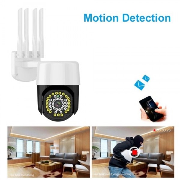 45 Lights Outdoor Rotatable Wireless Network Camera 1080P Voice Intercom HD Night Vision No Dead Angle Camera Support Motion Det