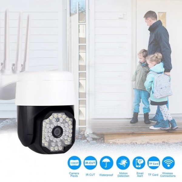 45 Lights Outdoor Rotatable Wireless Network Camera 1080P Voice Intercom HD Night Vision No Dead Angle Camera Support Motion Det