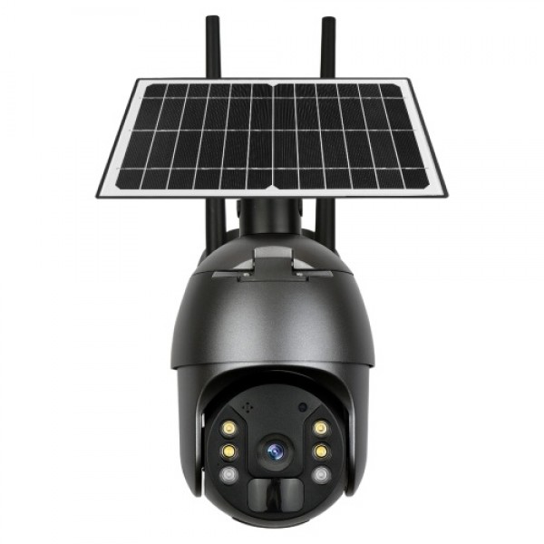 4MP Wireless Solar Panel Security Camera Outdoor Waterproof Surveillance Camera with Full Color Night Vision Support PIR Human D