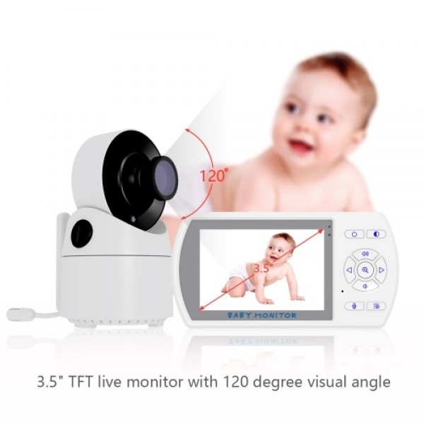 3.5 inch Wireless TFT LCD Video Baby Monitor with Night Vision