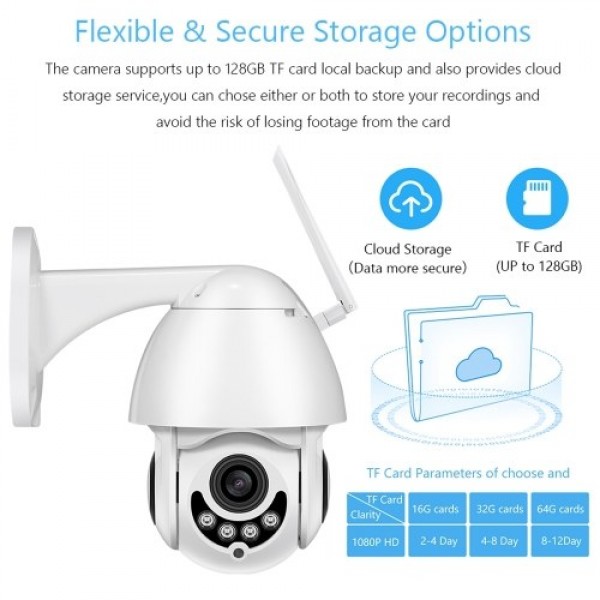 2MP Wireless WiFi PTZ Camera