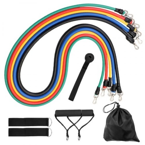 11pcs Fitness Puller Set Upgraded Resistance Belt Multifunctional Exercise Elastics Tubes for Training Gym Bodybuilding Sport Wo