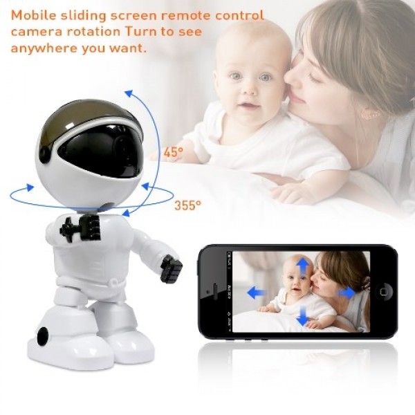 1080P Home Security Wireless Camera Robot Intelligent Motion Detection Auto-Tracking Baby Monitor Two-Way Audio Surveillance Cam