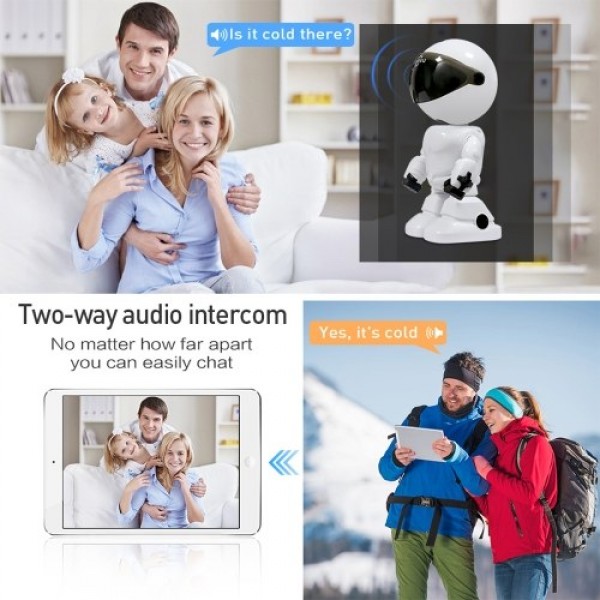 1080P Home Security Wireless Camera Robot Intelligent Motion Detection Auto-Tracking Baby Monitor Two-Way Audio Surveillance Cam