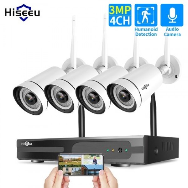 3MP Home Wireless Surveillance Camera System