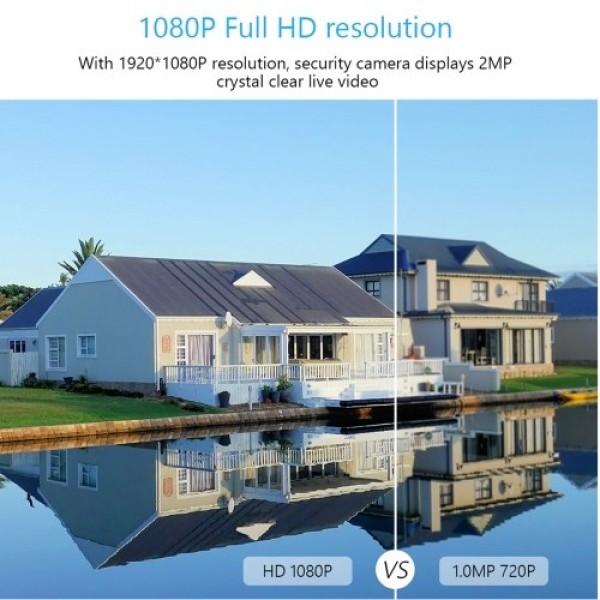 1080P Home Wired Security Cameras System 8CH DVR and 4PCS 2MP 1080P Outdoor Indoor Waterproof Surveillance Camera