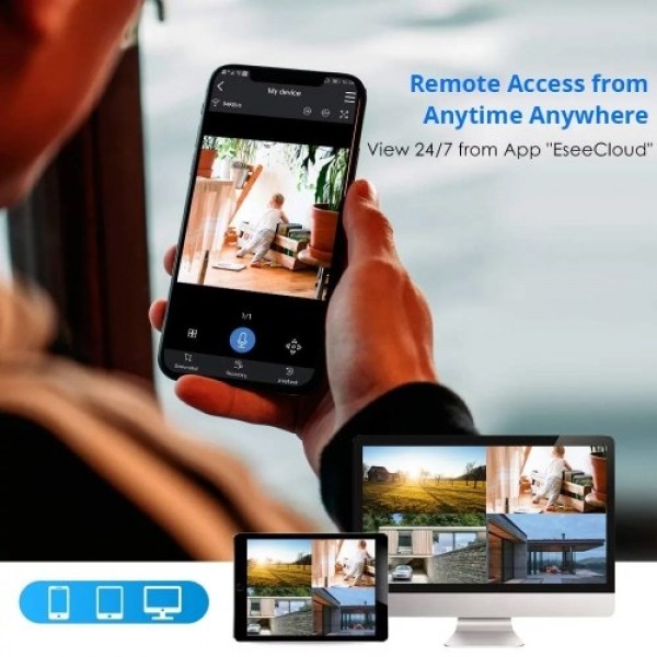 3MP Home Wireless Surveillance Camera System