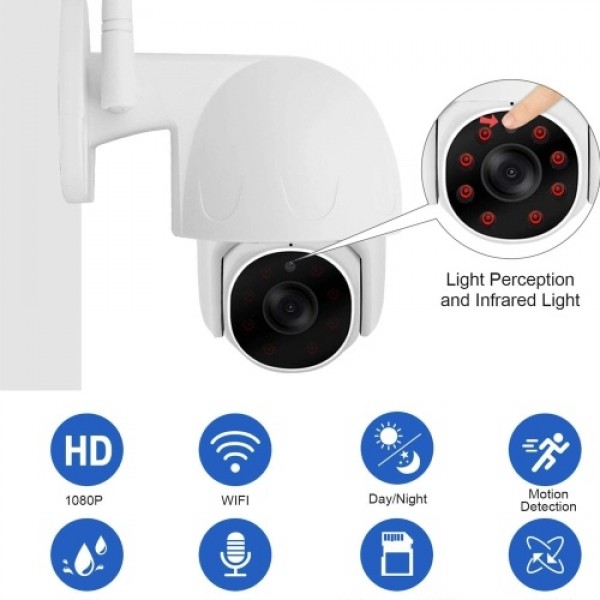 1080P Pan/Tilt 2.4G WiFi Home Surveillance Camera