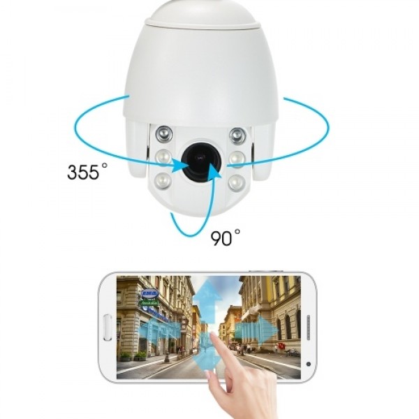 1080P Outdoor PTZ WiFi Security Camera PTZ (5X Optical Zoom) Wireless IP Camera