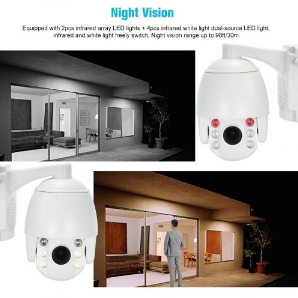 1080P Outdoor PTZ WiFi Security Camera PTZ (5X Optical Zoom) Wireless IP Camera