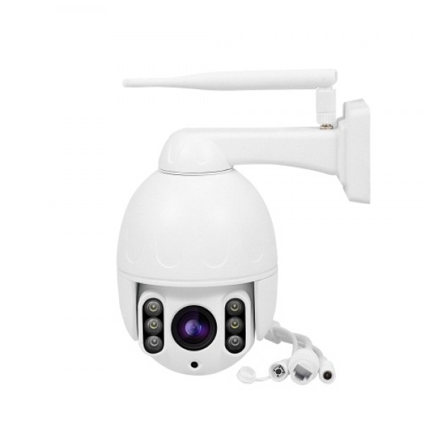 PTZ WiFi Camera Outdoor 1080P IP Security Camera Pan Tilt 4X Optical Zoom Dome Surveillance Monitor