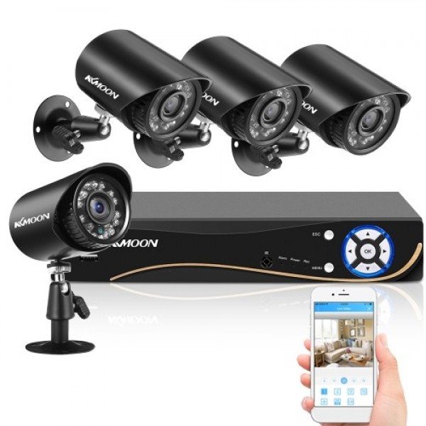 1080P Home Security Camera 8CH Surveillance DVR+4pcs 2MP Full HD Indoor Outdoor Weatherproof Camera With Night Vision Support Mo