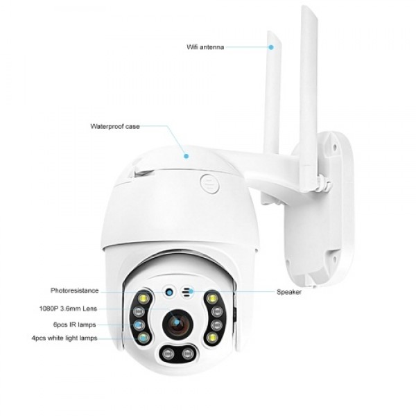 1080P 2.0MP Wireless IP WiFi Camera