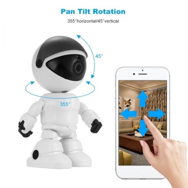 HD 1080P WiFi Robot Security IP Camera Pan Tilt