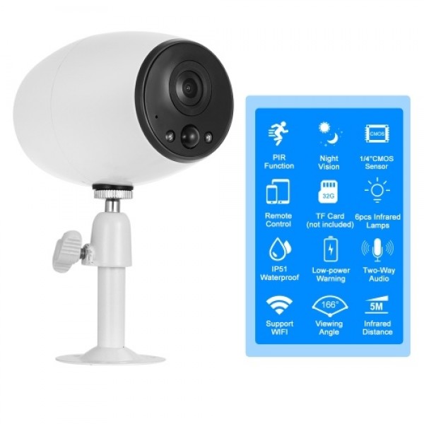 720P Wireless WiFi Low Power Consumption Battery Camera