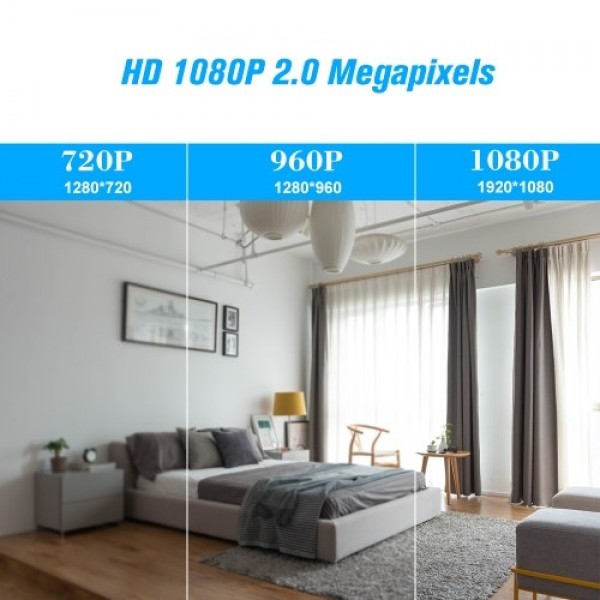 HD 1080P 2MP WiFi  PTZ Security IP Camera EU Plug