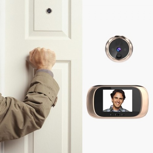 Digital Door Viewer Doorbell Home Security Monitor with 2.8 Inch LED Peephole Camera 90°Wide Angle 320 * 240 Image Resolution Sl