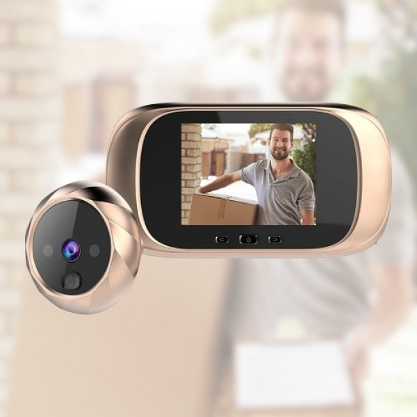 Digital Door Viewer Doorbell Home Security Monitor with 2.8 Inch LED Peephole Camera 90°Wide Angle 320 * 240 Image Resolution Sl