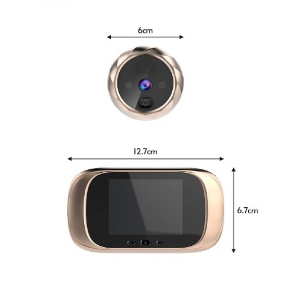 Digital Door Viewer Doorbell Home Security Monitor with 2.8 Inch LED Peephole Camera 90°Wide Angle 320 * 240 Image Resolution Sl