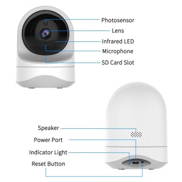 Smart Security Camera 1080P HD Webcam