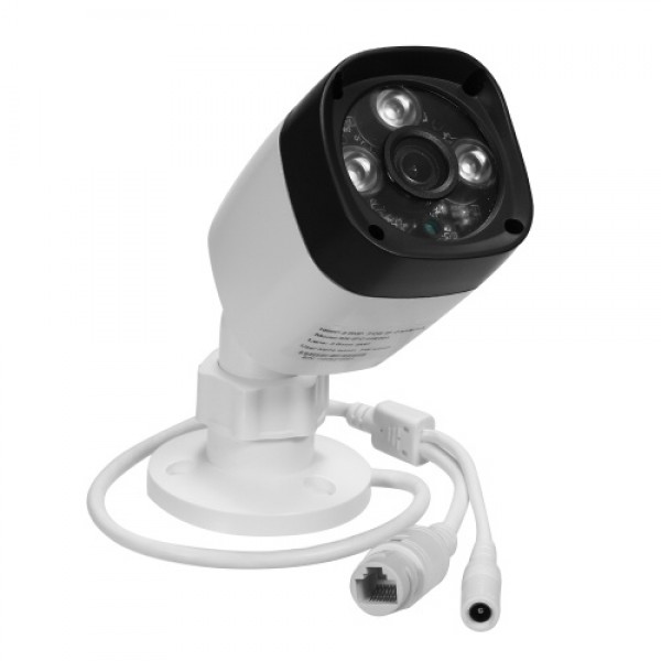 1080P HD POE 3 Array IR Lamps Night View  Phone APP Control IP Camera