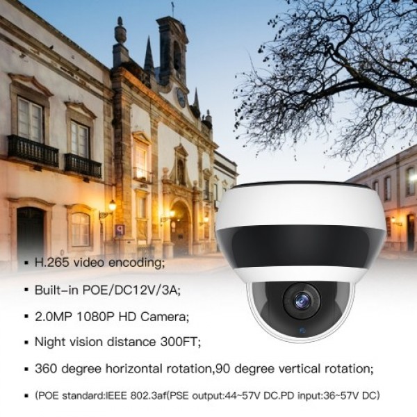 2MP Full HD POE PTZ Dome Camera