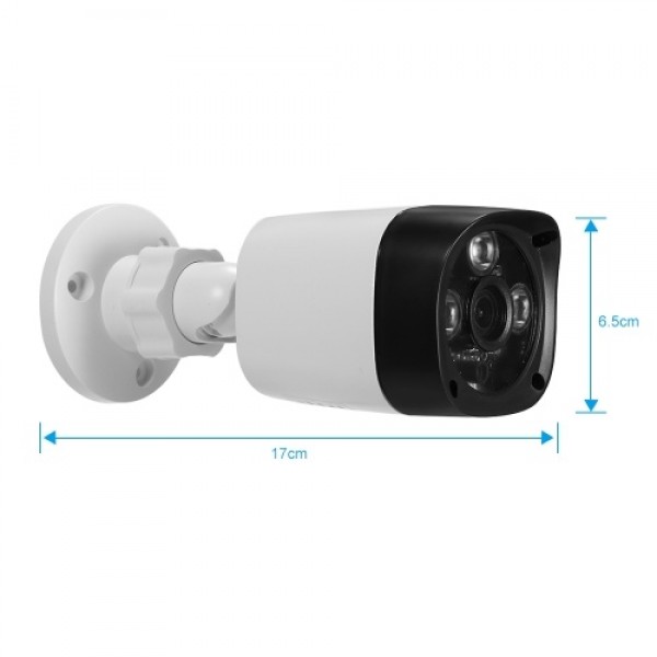 1080P HD POE 3 Array IR Lamps Night View  Phone APP Control IP Camera