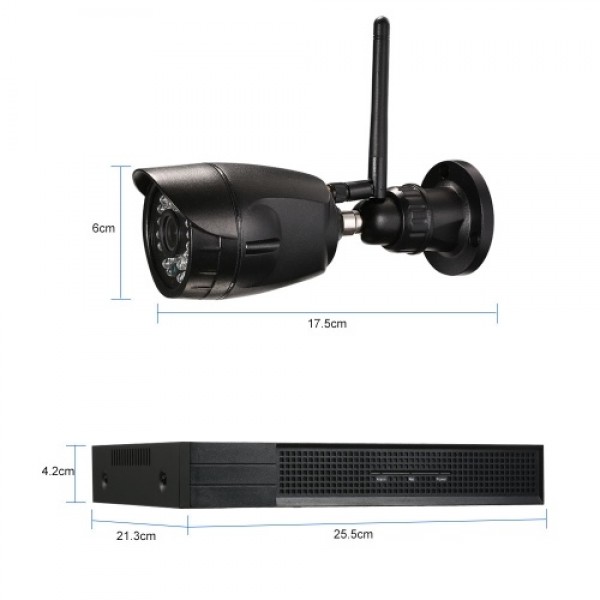 4CH 720P/1080P HD WiFi NVR Kit