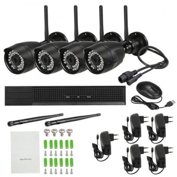 4CH 720P/1080P HD WiFi NVR Kit