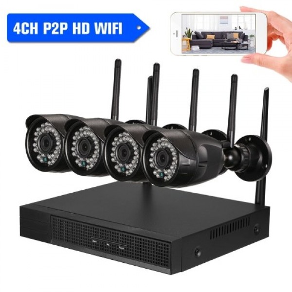 4CH 720P/1080P HD WiFi NVR Kit