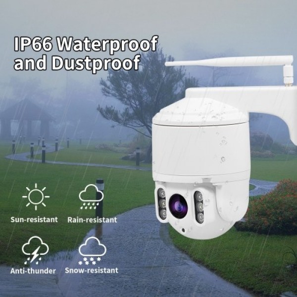 2.0 MP 1080P 1920*1080 Outdoor WIFI Aluminium Alloy Housing PTZ Camera