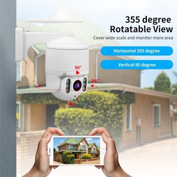 2.0 MP 1080P 1920*1080 Outdoor WIFI Aluminium Alloy Housing PTZ Camera