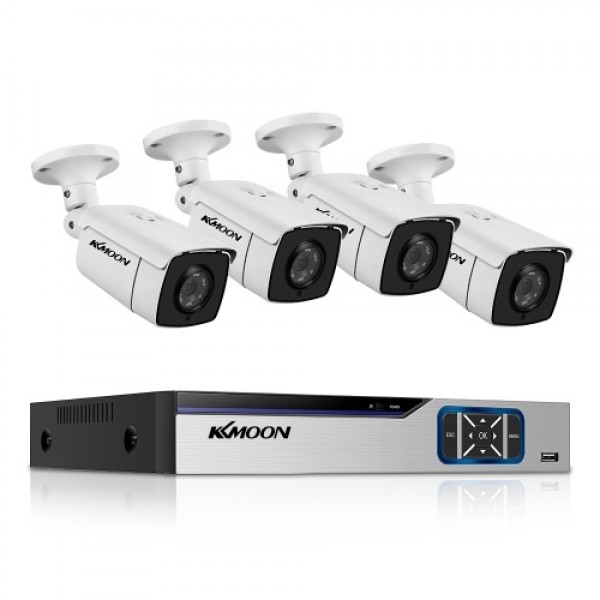 8CH Home Security Camera System,Surveillance DVR+4pcs 2MP Full HD Outdoor Weatherproof Surveillance Wired Camera