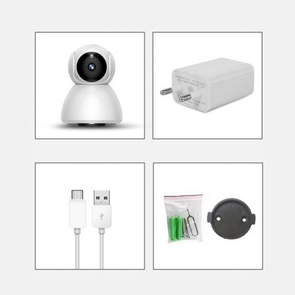 720P High Resolution Smart WiFi Camera Baby Monitor with Infrared Night Vision Motion Detection 2-Way Audio APP Push Notificatio